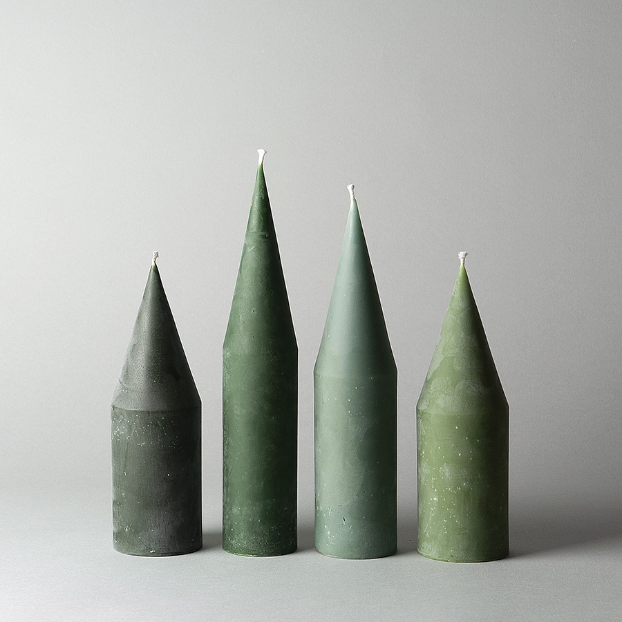 Sptitz Set of 3 Candles Green