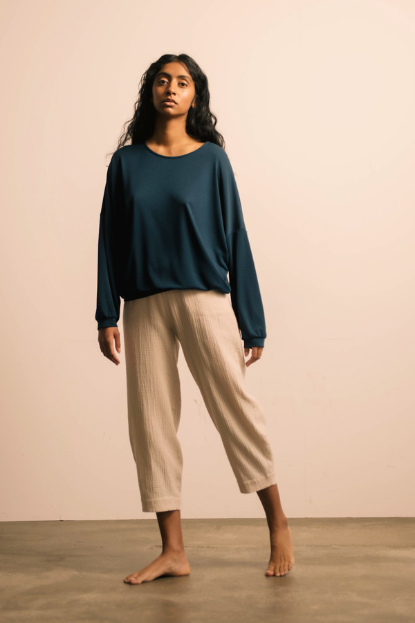 O-Pullover dunkelblau