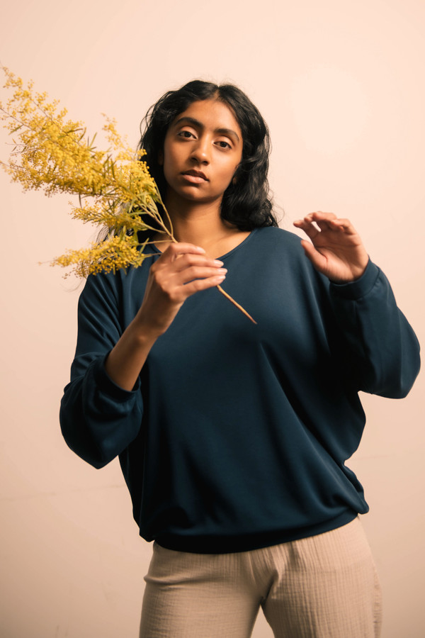 O-Pullover dunkelblau