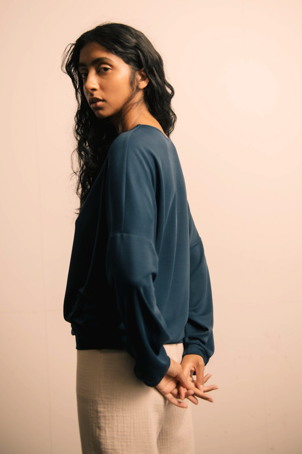 O-Pullover dunkelblau