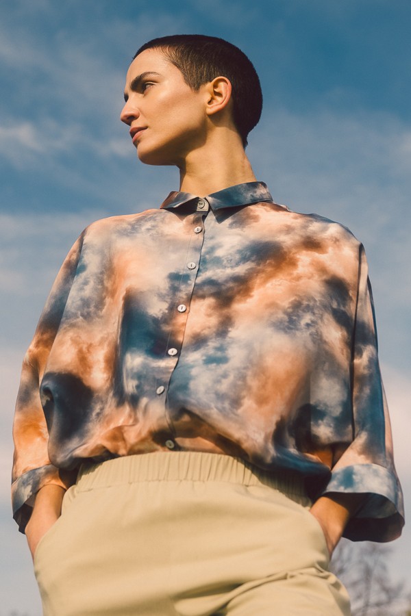 Bluse "Wolkenpieper" Wolkenprint