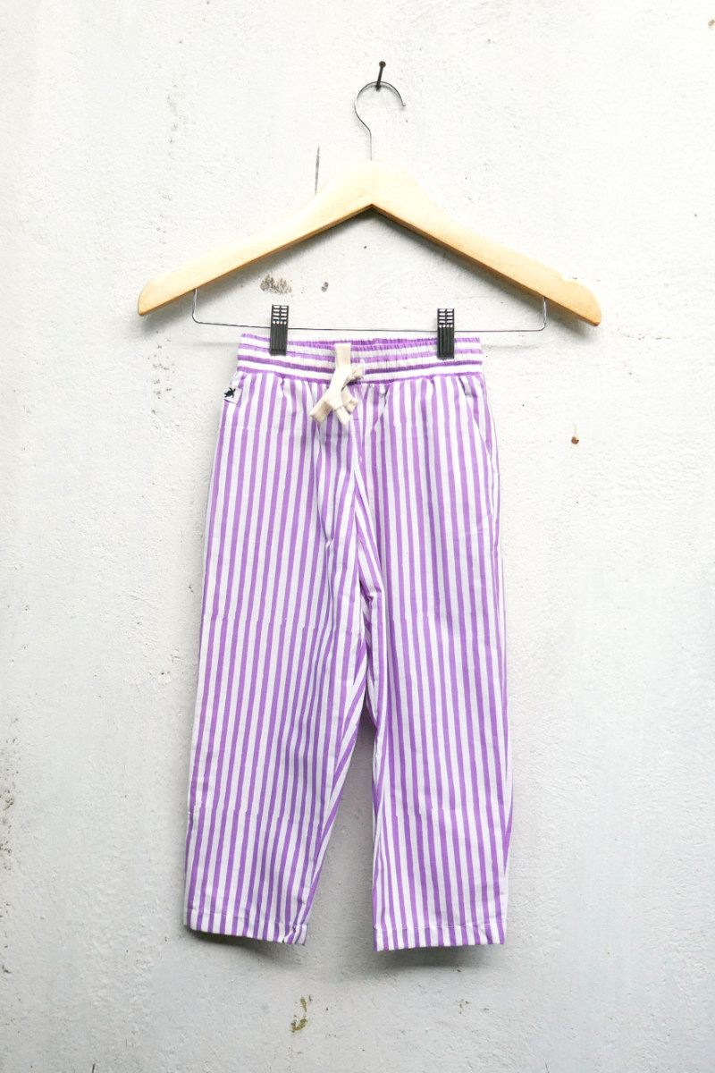 Cotton 7/8 Length Pants Lilac