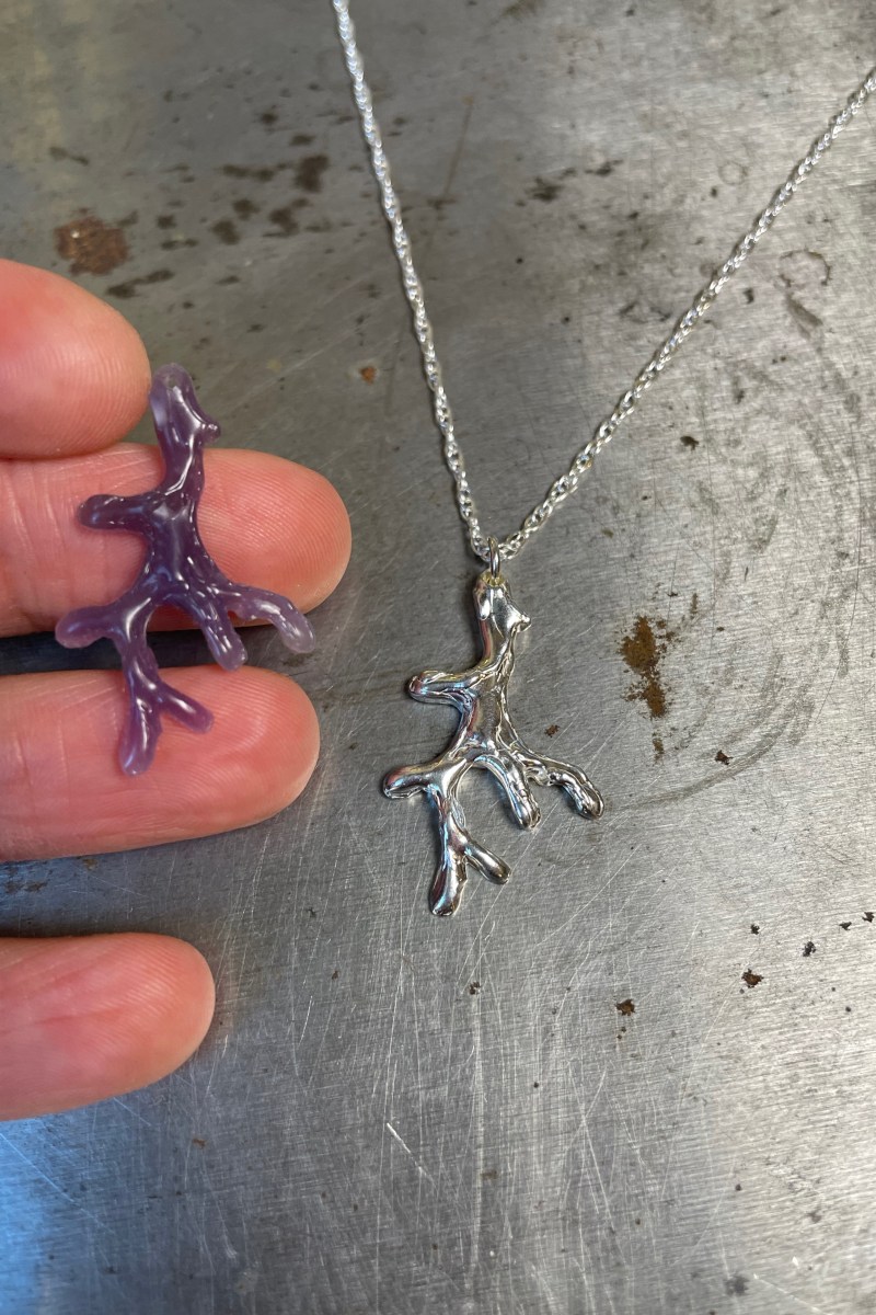 Coral Necklace Silver