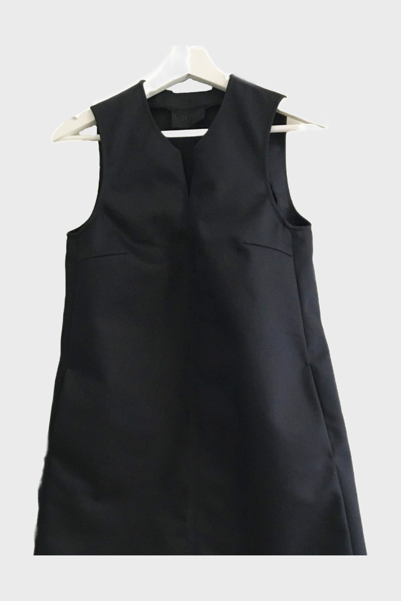 Black Denim A-Dress