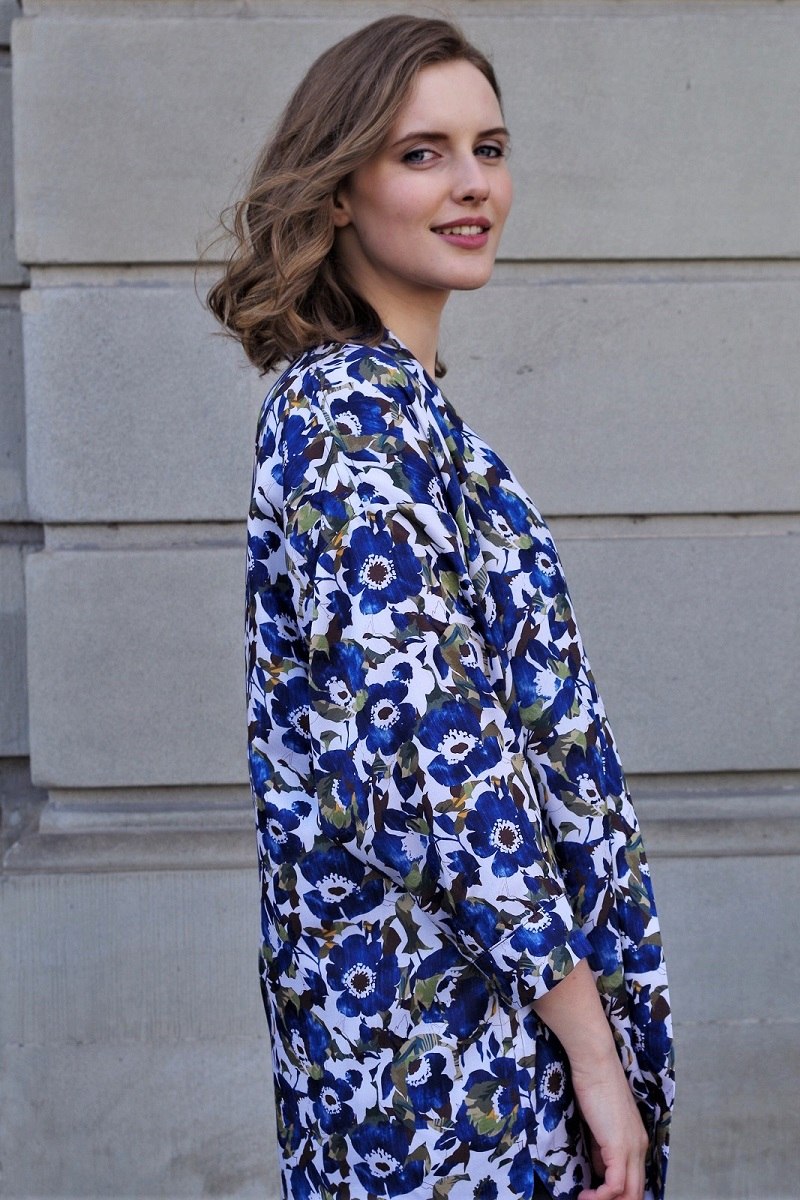 Tencel Kimono Blumenstein Vogel